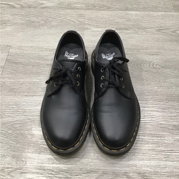 Dr. Martens Vegan 1461 Oxford Shoes Black Felix Rub Off Unisex Women’s 6 Men’s 5 - Picture 2 of 9